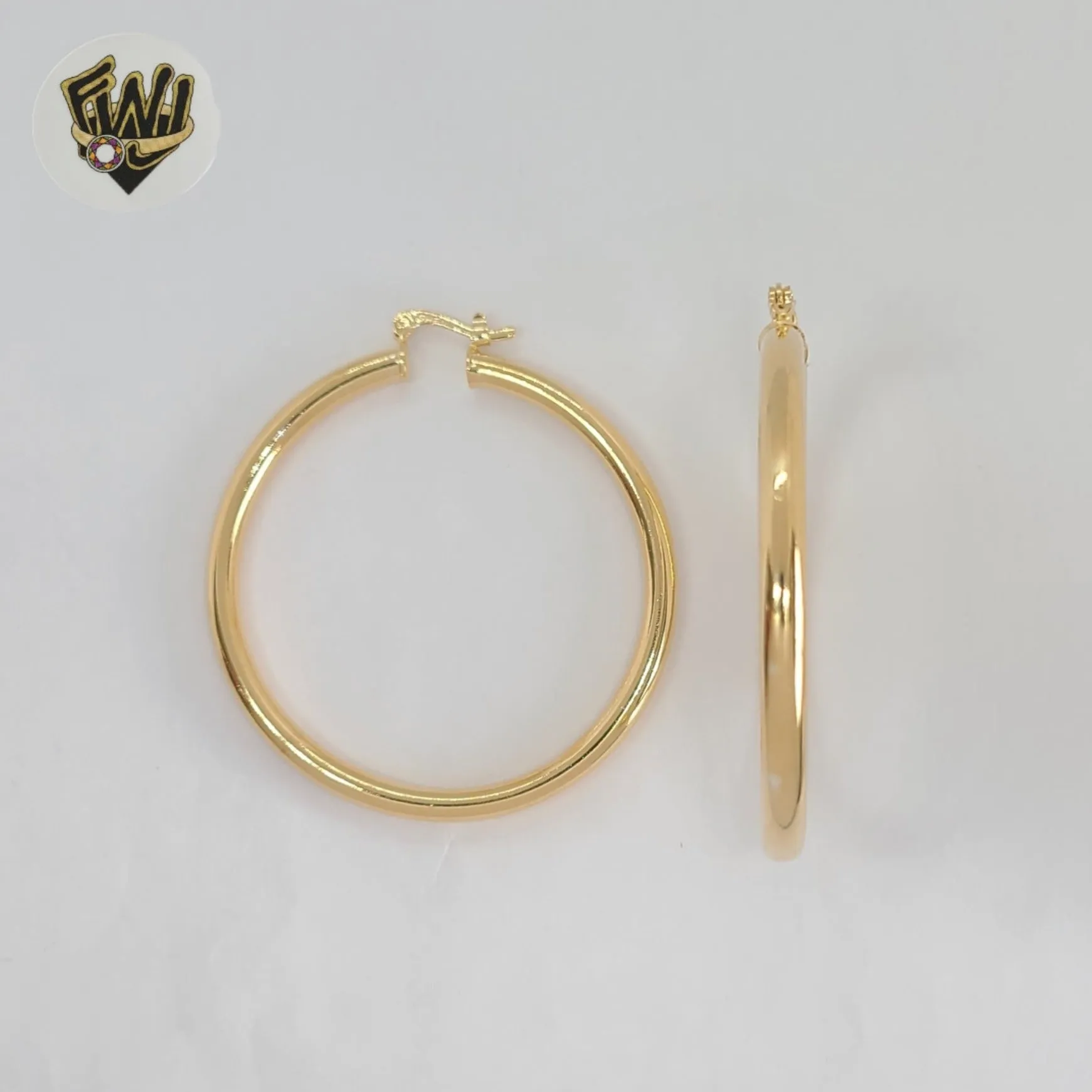 (1-2958-2) Gold Laminate - Plain Medium Hoops - BGF