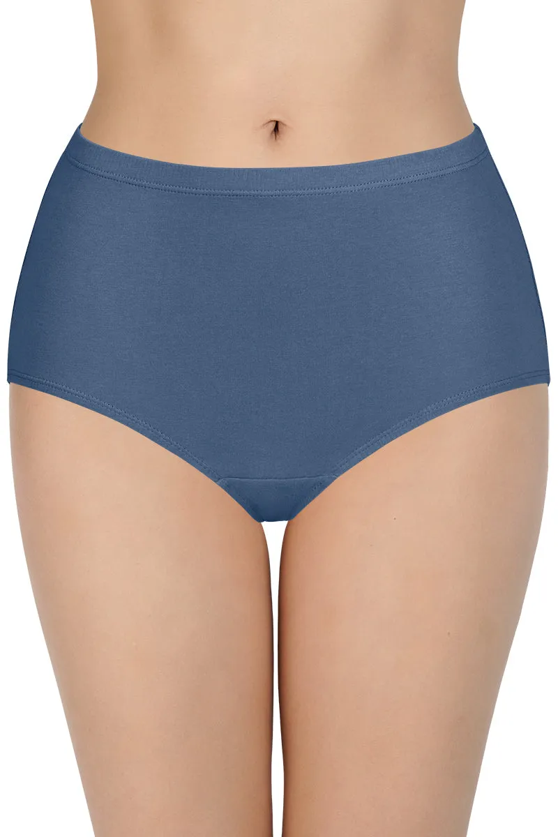 100% Cotton Full Brief Panty Pack (Pack of 3) - D025 - Solid