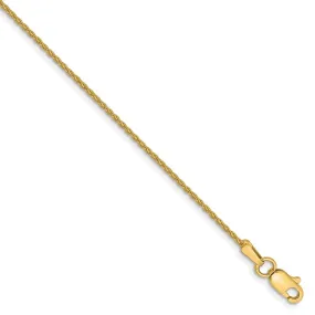 1.2mm, 14k Yellow Gold, Solid Parisian Wheat Chain Bracelet