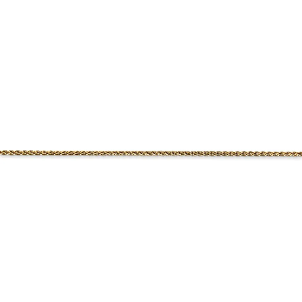 1.2mm, 14k Yellow Gold, Solid Parisian Wheat Chain Bracelet