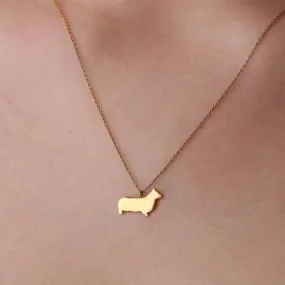 14K Solid Gold Tiny Pembroke Necklace