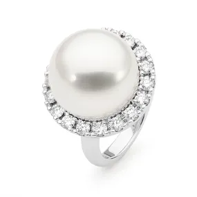 15-16mm Pearl and Diamond Ring