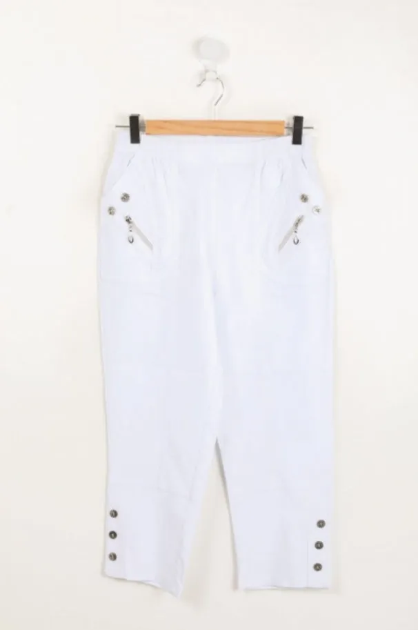 3/4 Elasticated cropped trousers