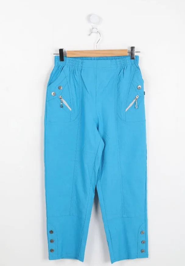 3/4 Elasticated cropped trousers