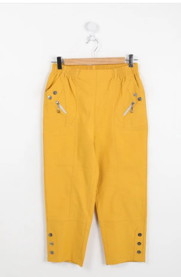 3/4 Elasticated cropped trousers