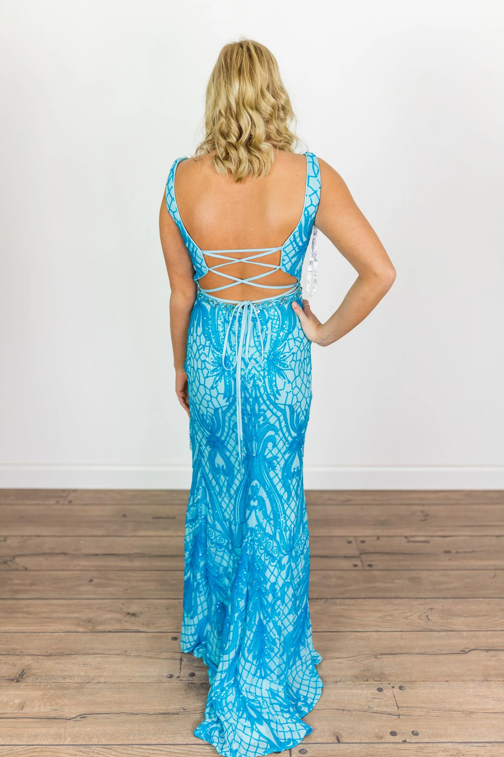 37343 Prom Dress Turquoise