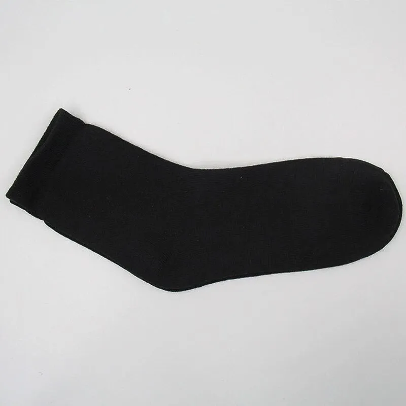 5 Pairs Men's Solid Color Cotton Classical Business & Casual Wear Socks