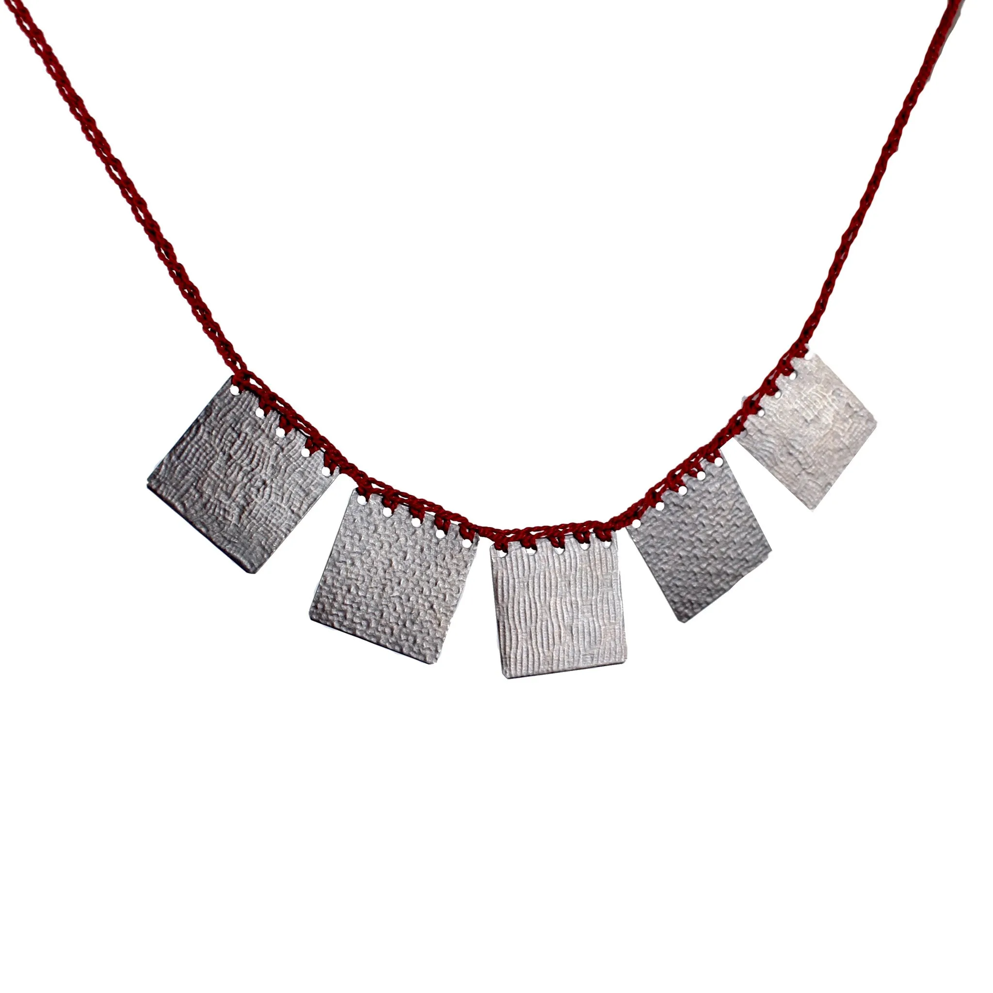 5 - Square Necklace (Multiple Colors) by Erica Schlueter