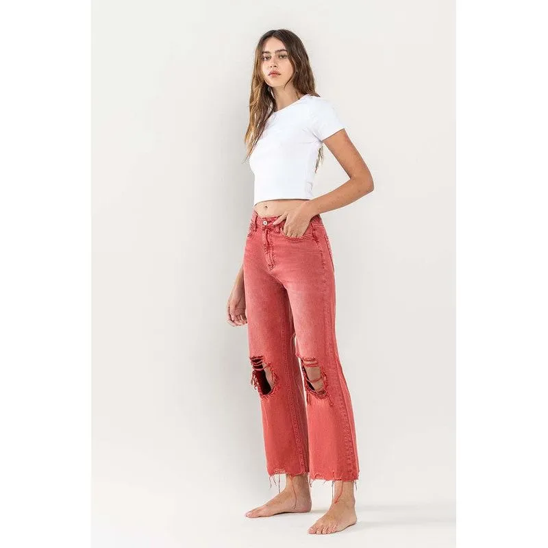 90s Vintage Crop Flare Jeans