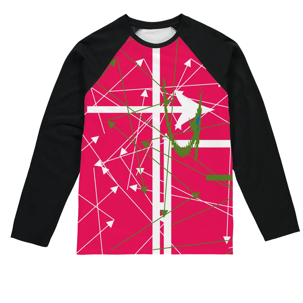 abstract Sublimation Baseball Long Sleeve T-Shirt