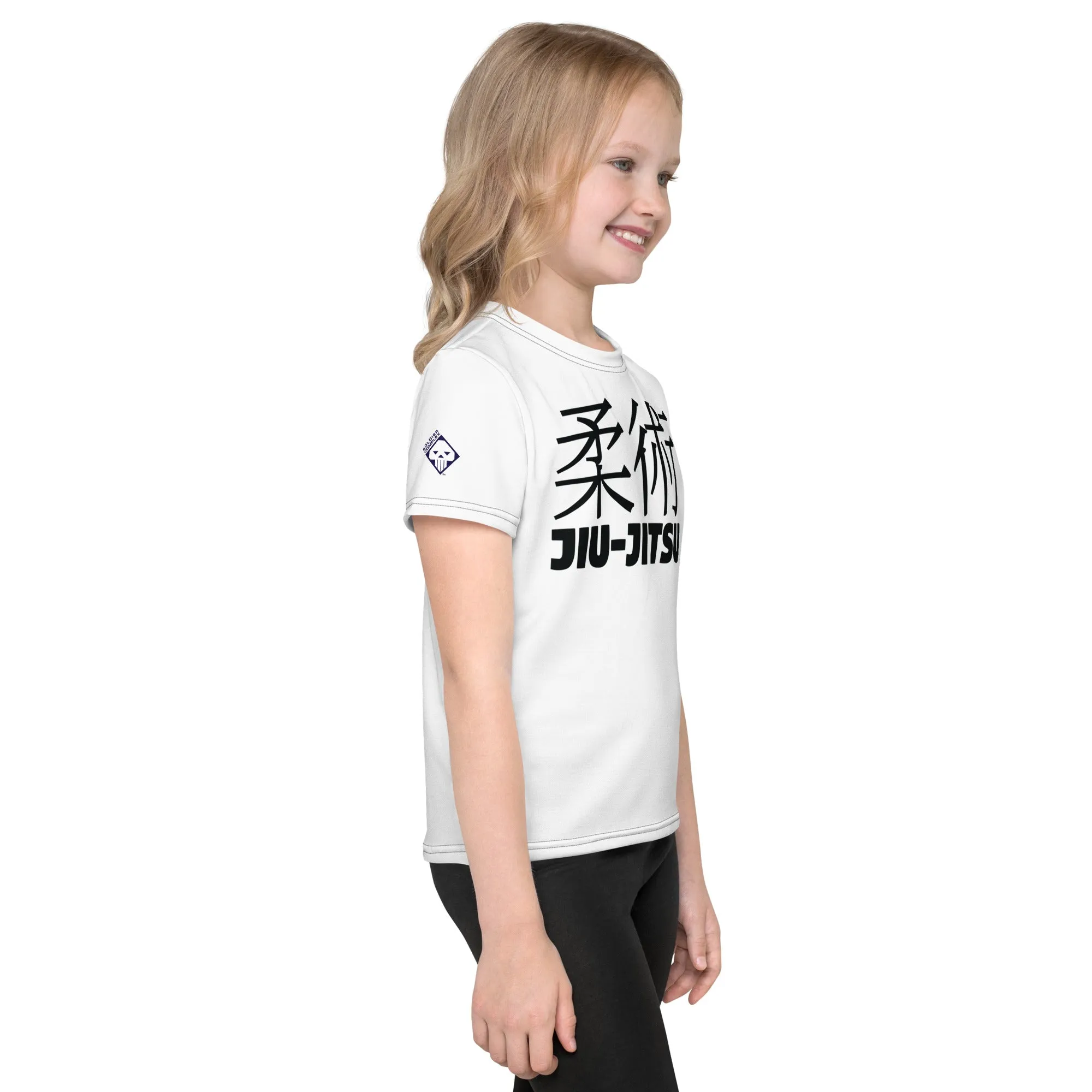 Active and Stylish: Girl's Short Sleeve Classic Jiu-Jitsu Rash Guard- Snow