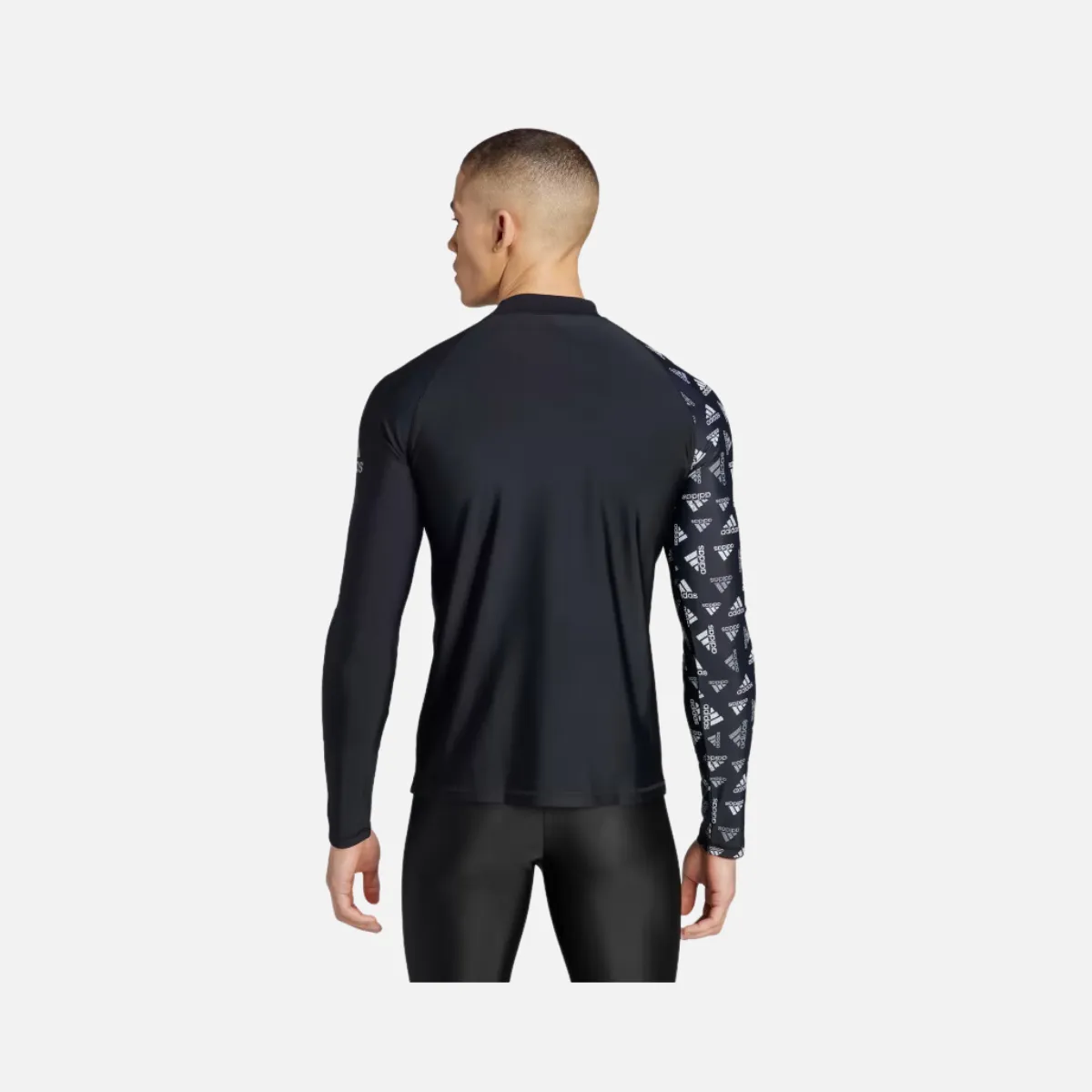 Adidas Long Sleeve Men's Swim Rash Guard -Black