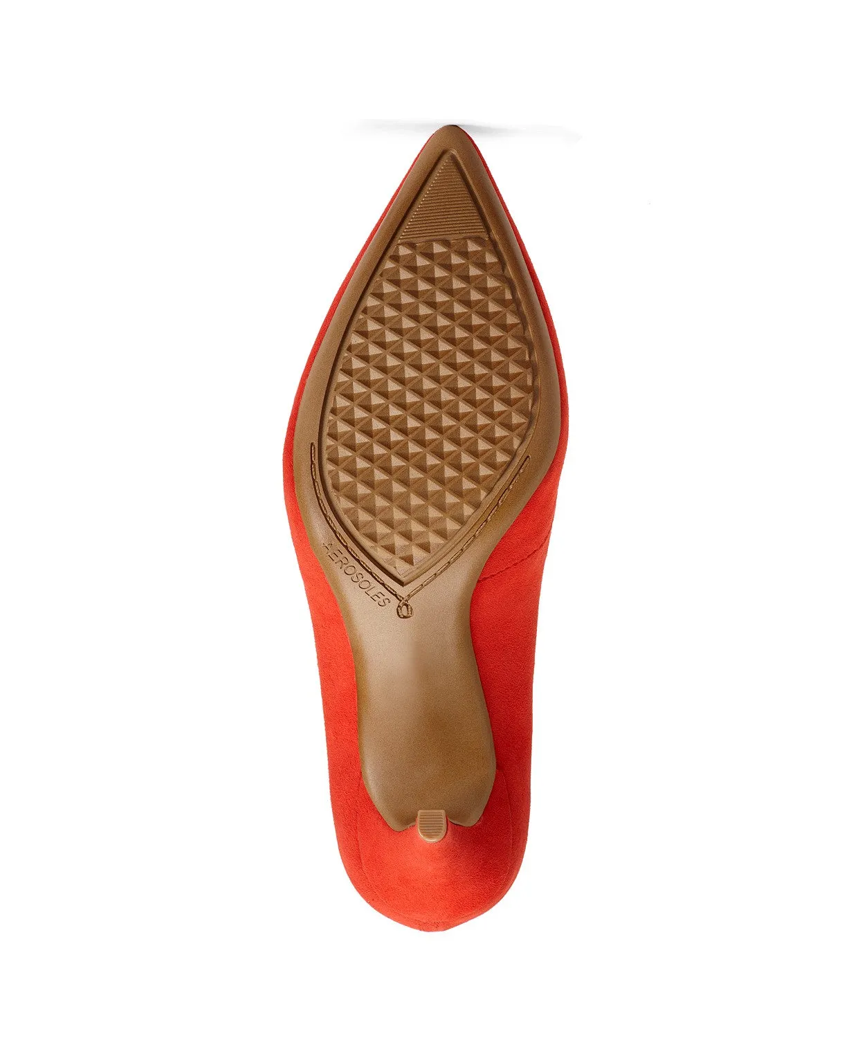 Aerosoles Orange Suede Slip On Classic Wrapped Stiletto Heeled Pumps