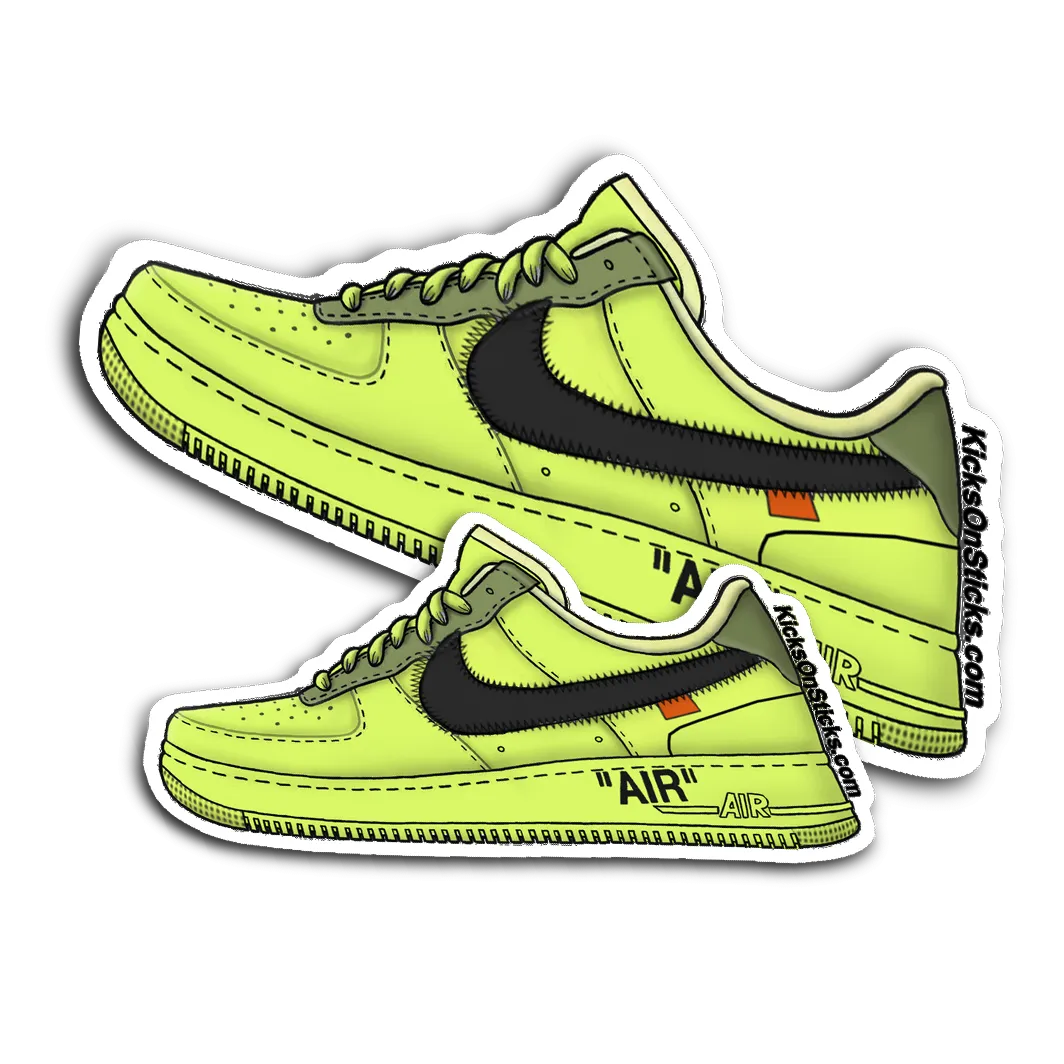 Air Force 1 Low Off-White "Volt" Sneaker Sticker