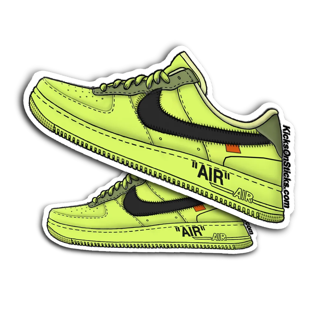 Air Force 1 Low Off-White "Volt" Sneaker Sticker