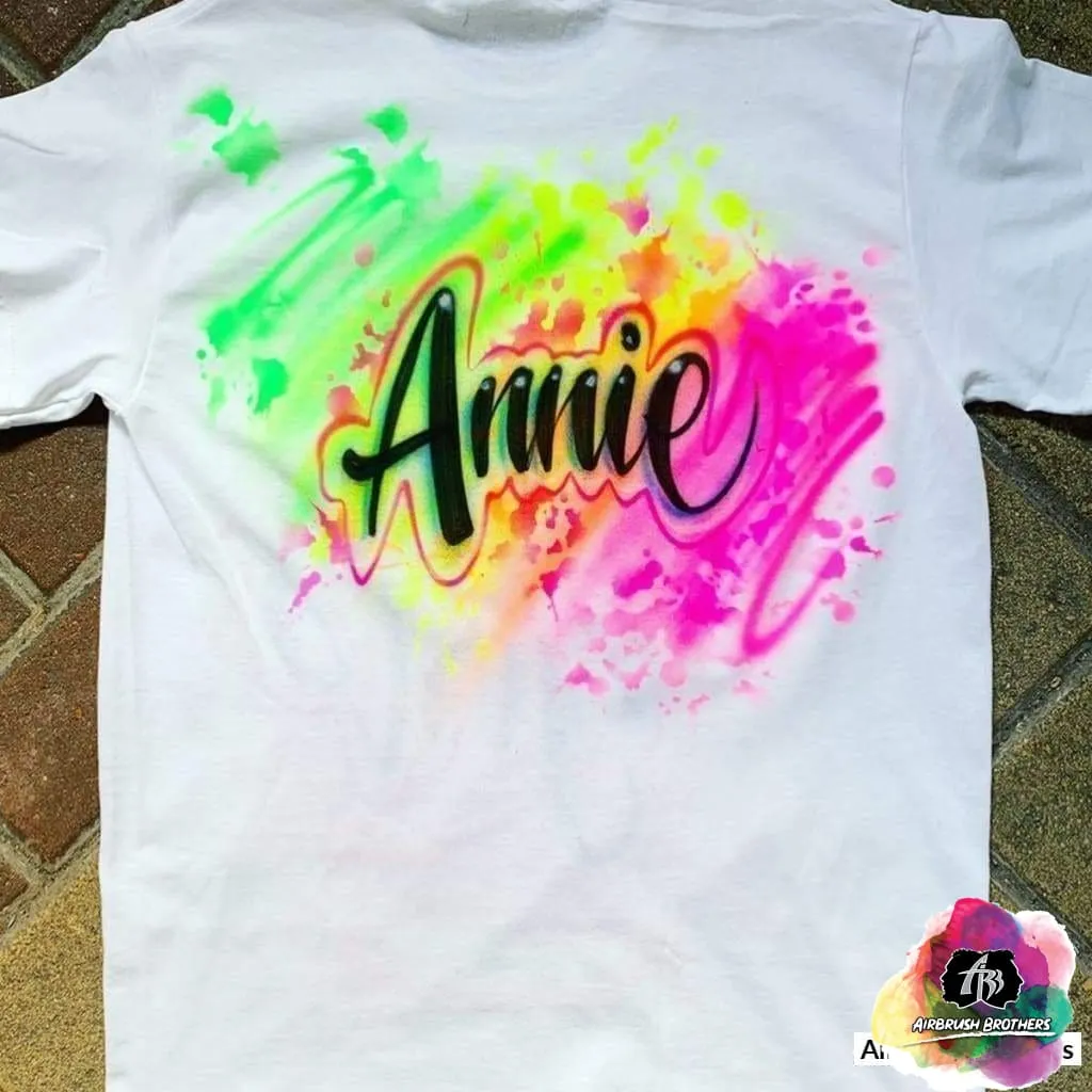 Airbrush Rainbow Splatter Shirt Design