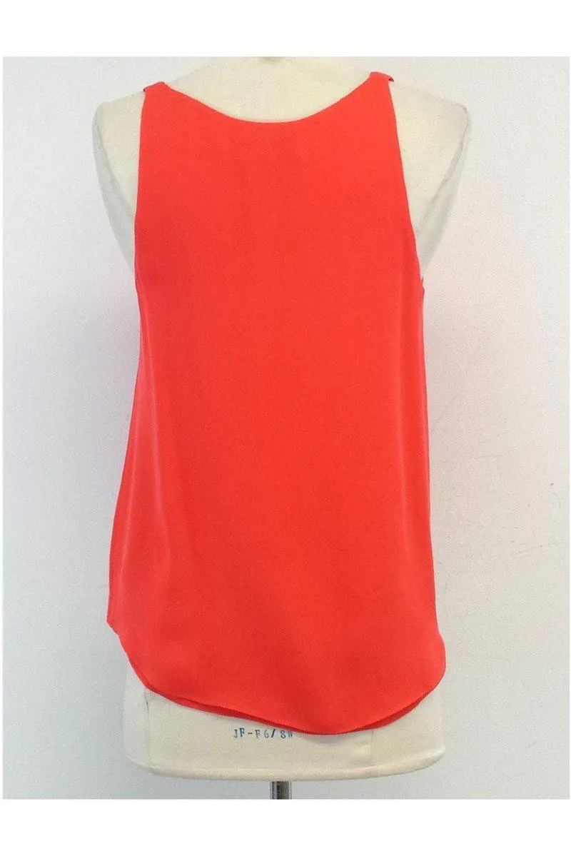 A.L.C. - Orange Silk Tank Sz XS