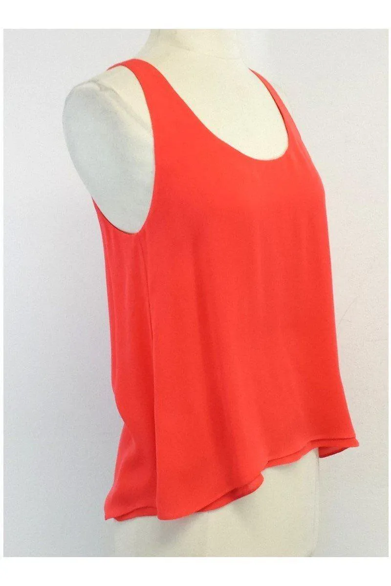 A.L.C. - Orange Silk Tank Sz XS