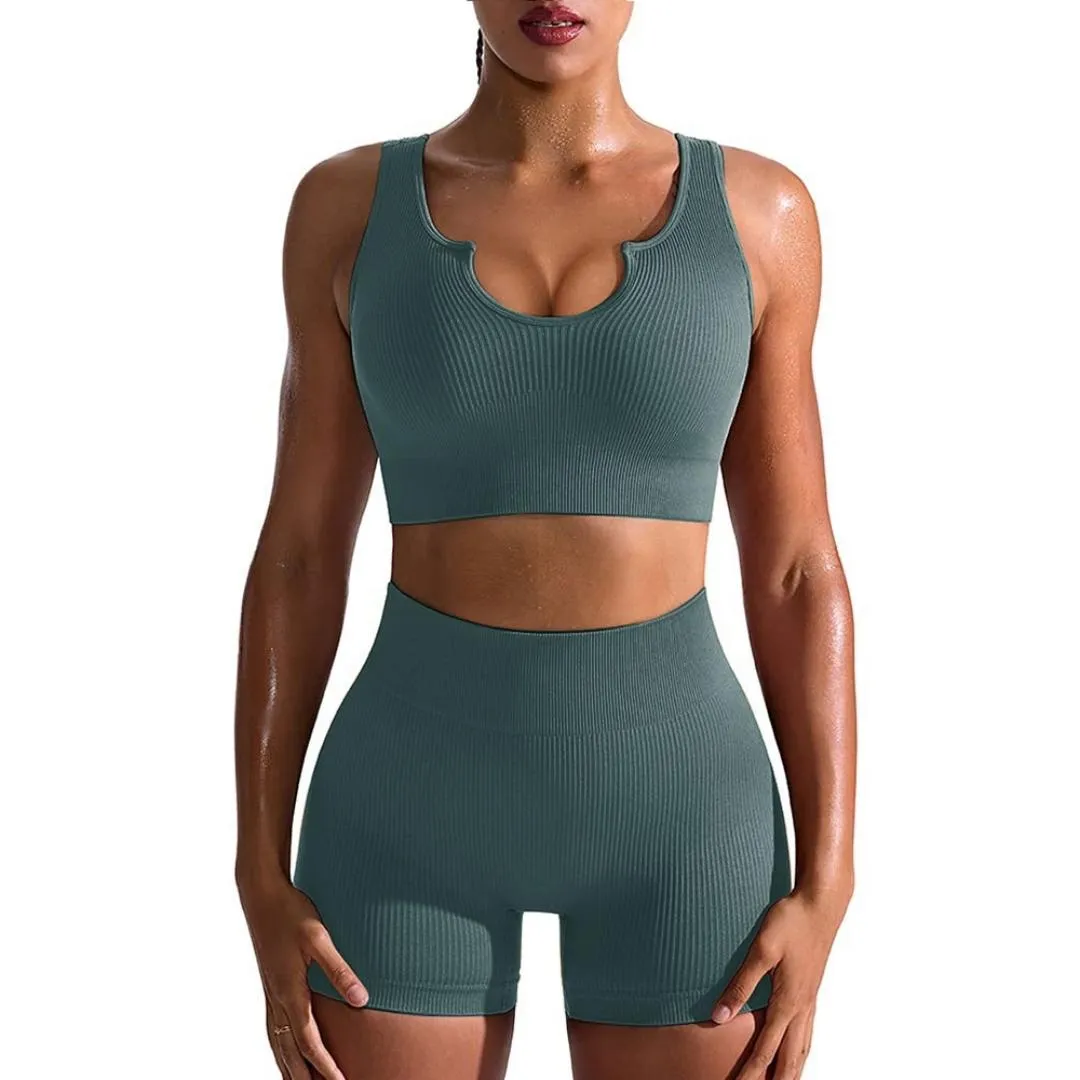 Aline Seamless Ribbed Workout Set