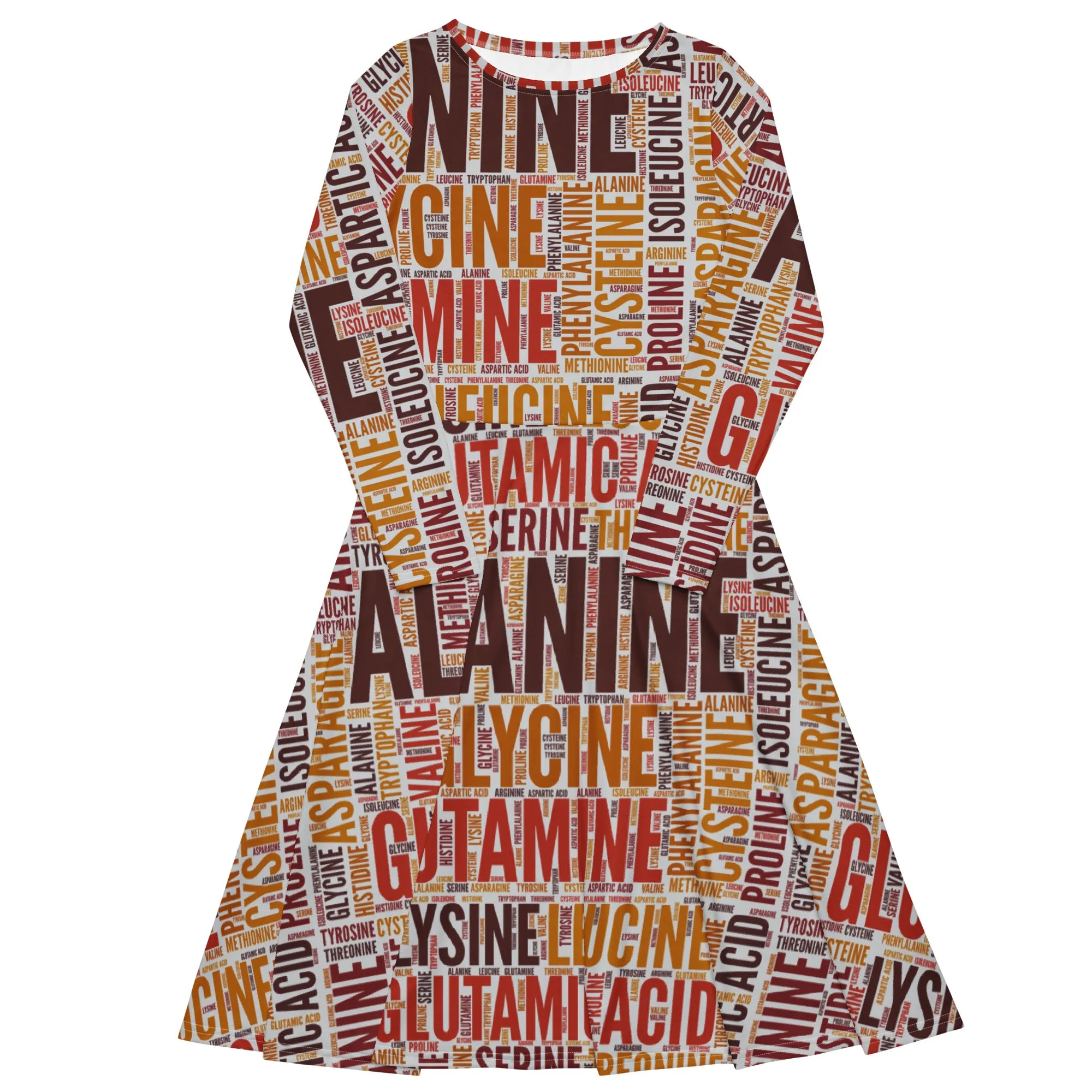 Amino Acids long sleeve midi dress