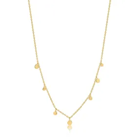 Ania Haie 14kt Gold Mixed Disc Necklace