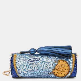 Anya Brands Rich Tea Embellished Tassel Clutch