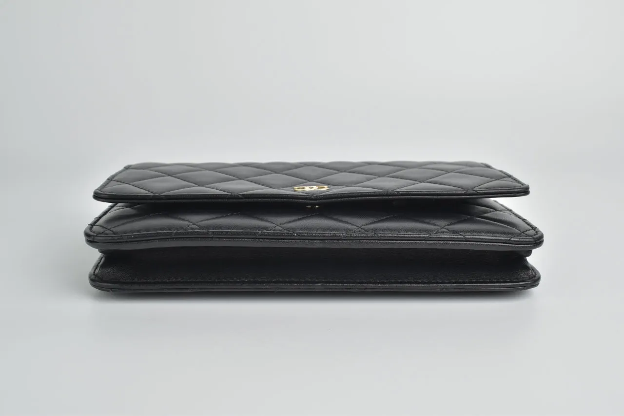 AP0250 Classic Black Lambskin WOC GHW