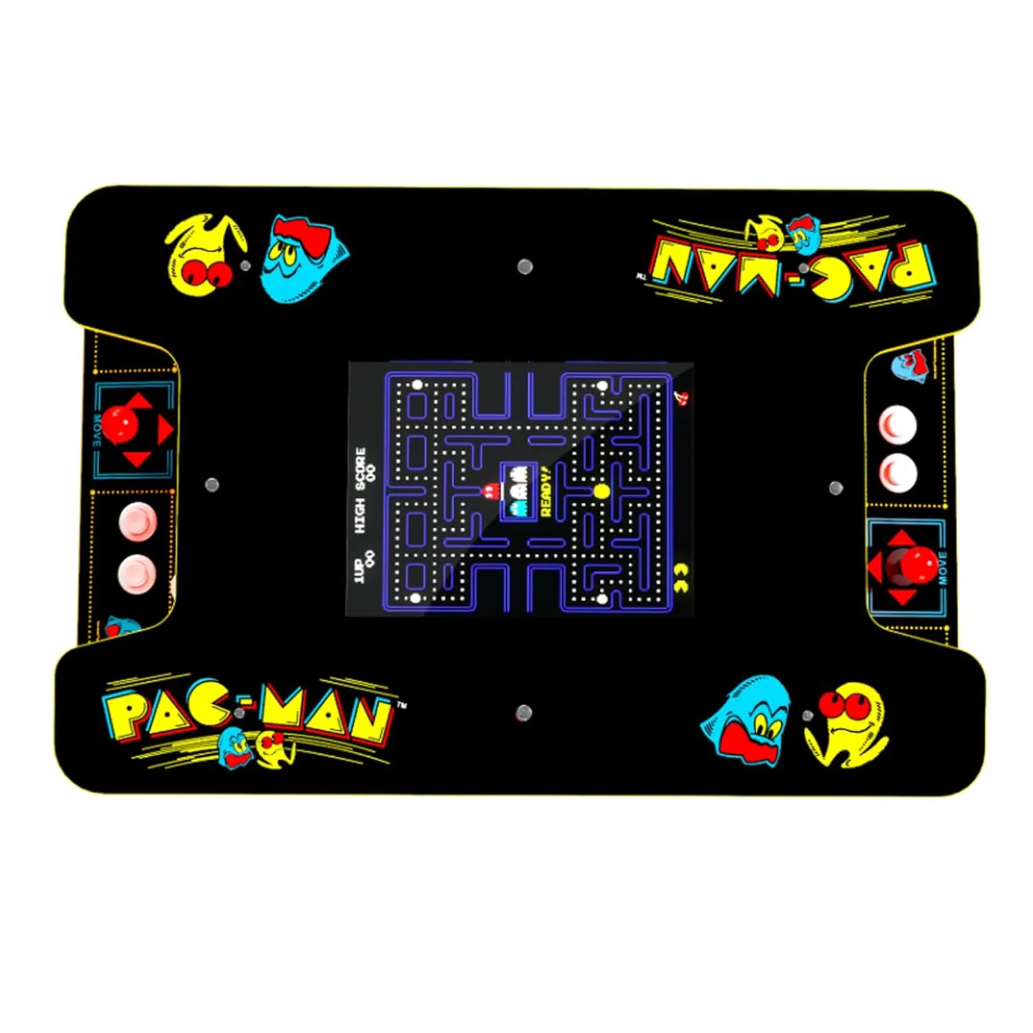 Arcade1Up PAC-MAN Head-to-Head Arcade Table with 12 Games, Multiplayer Control Panel, & 17-Inch Color LCD Screen, Black Series Edition