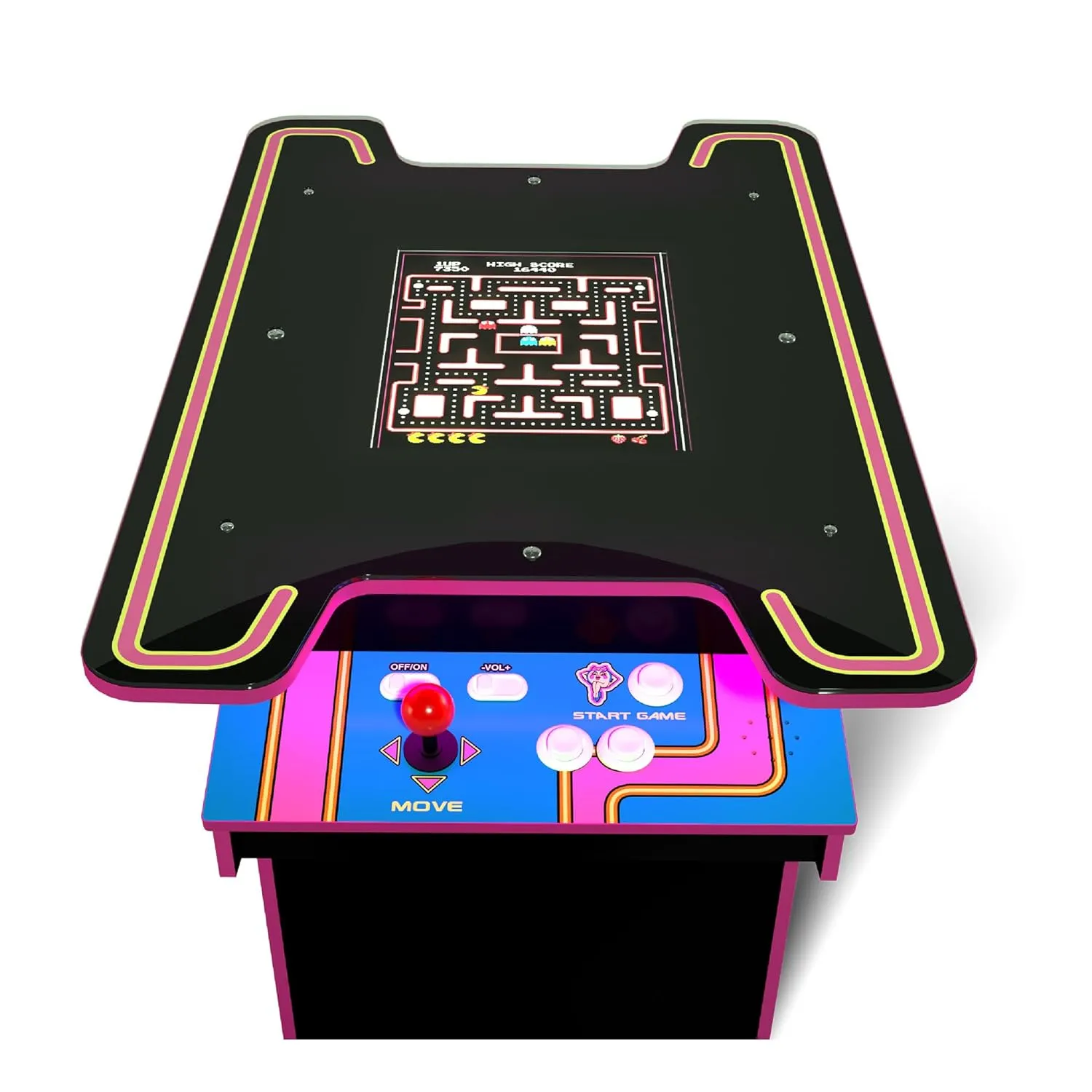 Arcade1Up PAC-MAN Head-to-Head Arcade Table with 12 Games, Multiplayer Control Panel, & 17-Inch Color LCD Screen, Black Series Edition