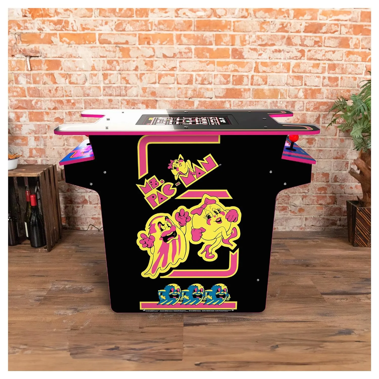 Arcade1Up PAC-MAN Head-to-Head Arcade Table with 12 Games, Multiplayer Control Panel, & 17-Inch Color LCD Screen, Black Series Edition