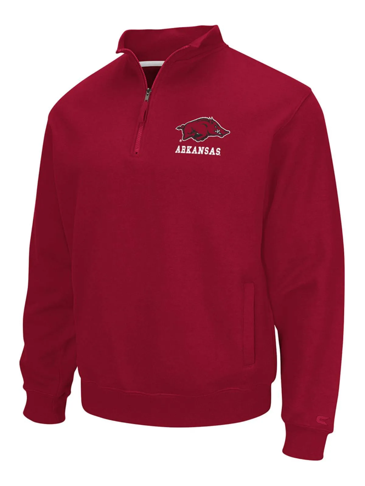 Arkansas Razorbacks Colosseum Red Zone 1/4 Zip Long Sleeve Fleece Pullover