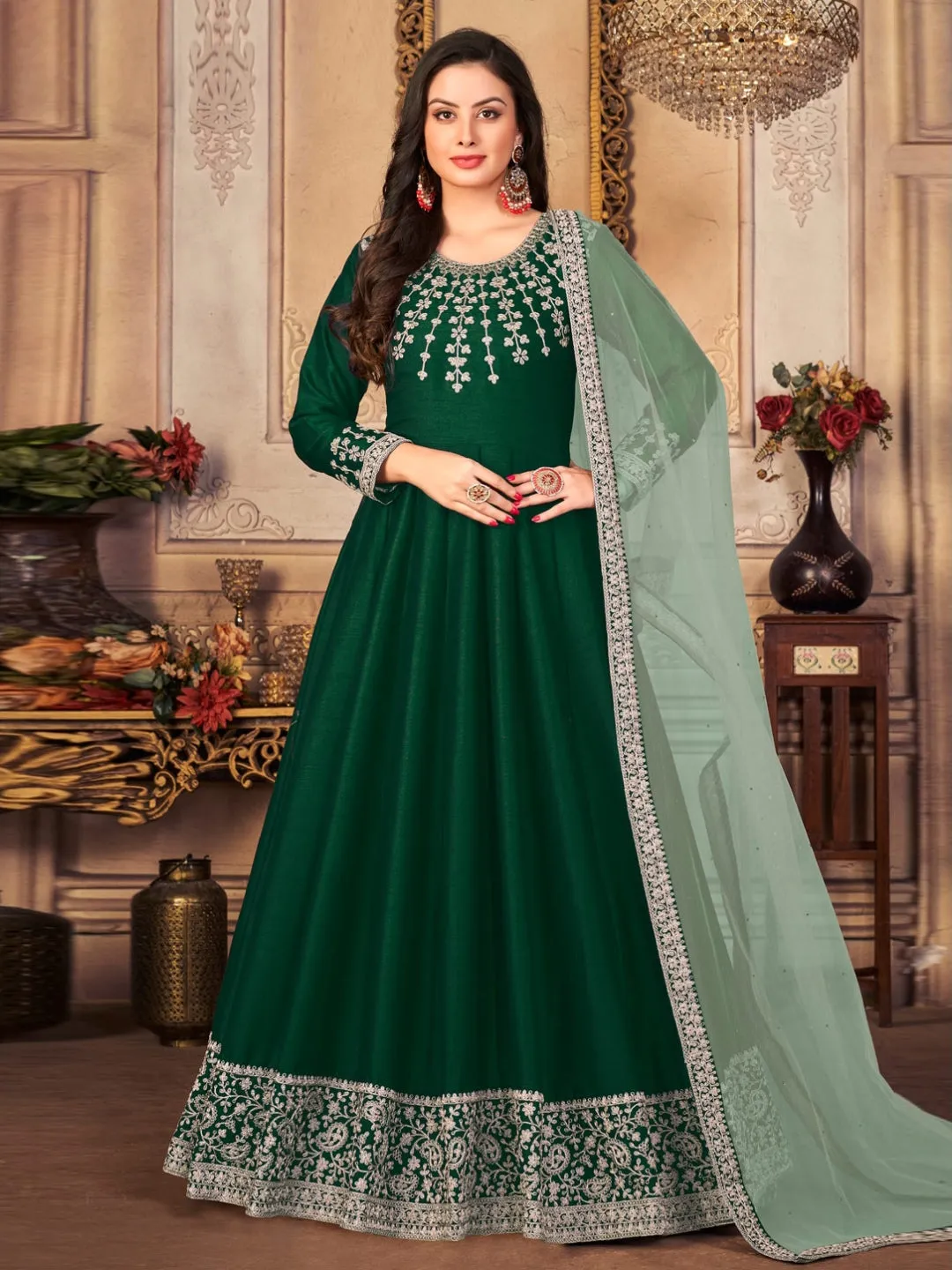 Art Silk - Anarkali Dress