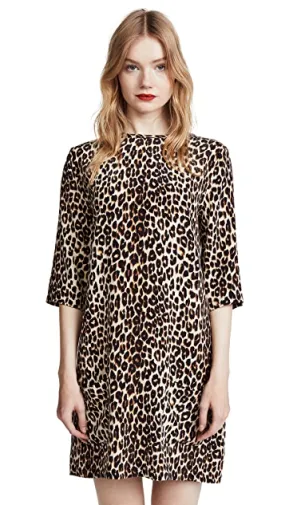 Aubrey Silk Leopard-Print Dress