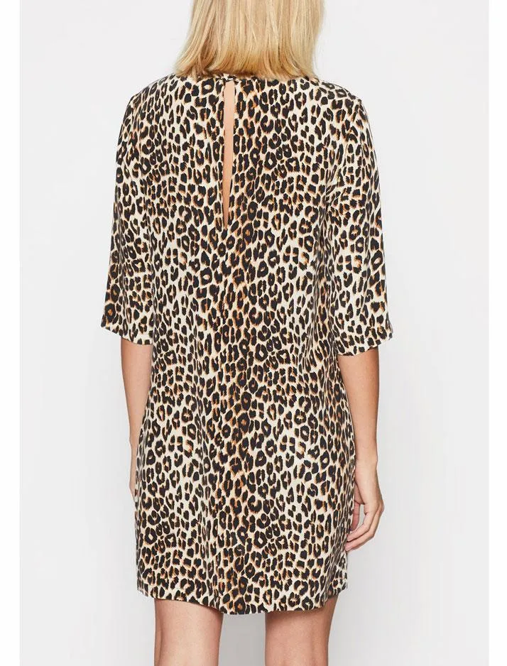 Aubrey Silk Leopard-Print Dress