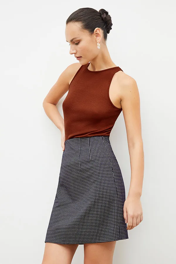 Aubry Top - Ribbed Silk Jersey :: Mars