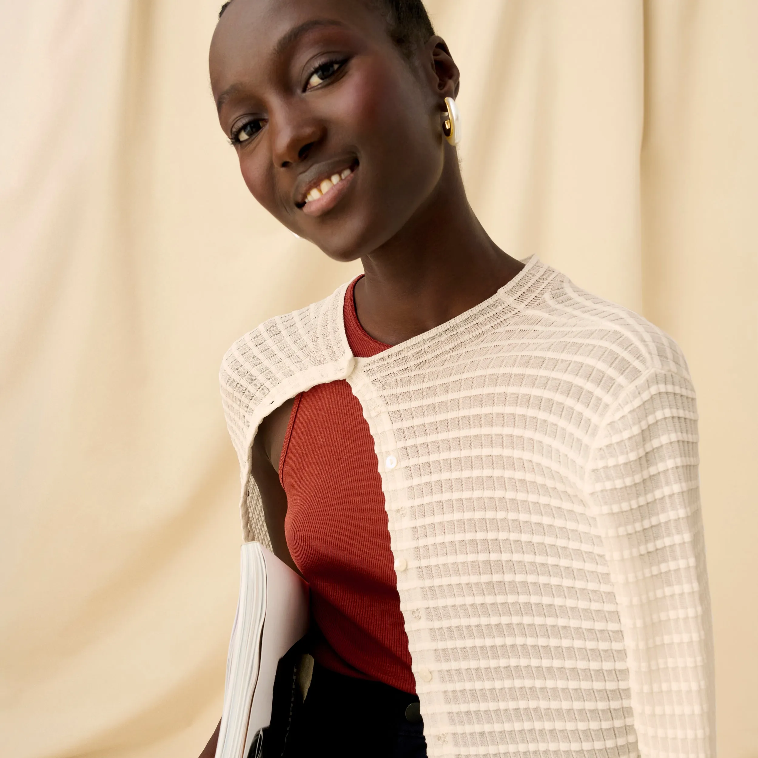 Aubry Top - Ribbed Silk Jersey :: Mars