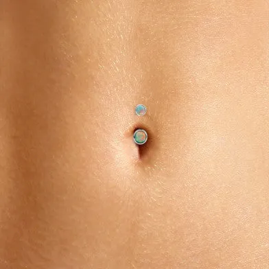 Australian Opal 14K White Gold Belly Ring by Maria Tash