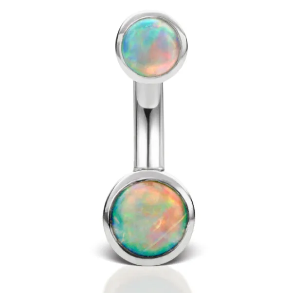 Australian Opal 14K White Gold Belly Ring by Maria Tash