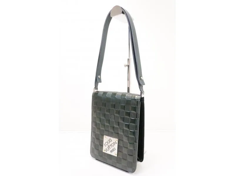 Authentic Pre-owned Louis Vuitton Damier Vernis Petrol Blue Club 2-length Shoulder Bag M92128 210944