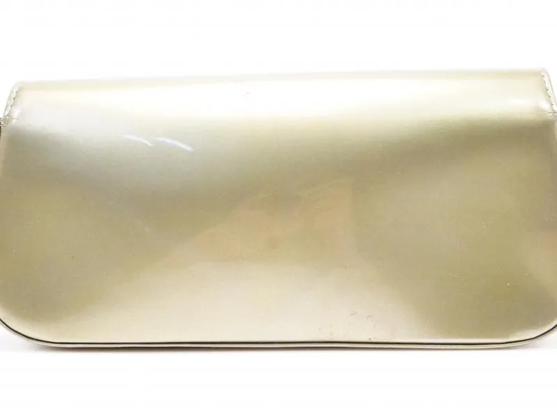 Authentic Pre-owned Louis Vuitton Vernis Gris Art Deco Pochette Sobe Evening Clutch M93133 210540