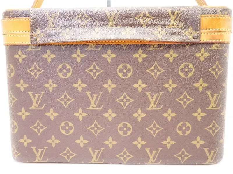 Authentic Pre-owned Louis Vuitton Vintage Monogram Train Case Makeup Vanity Travel Trunk M23820 210791