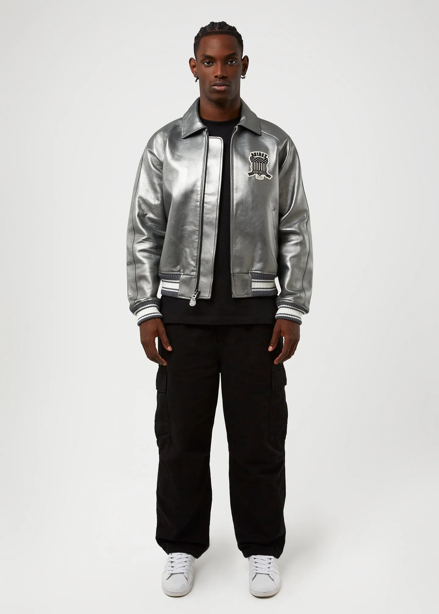 AVIREX METALLIC PEWTER ICON JACKET