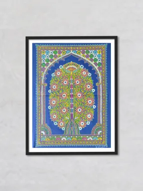 Azure Serenity: Rogan Art of the Tree of Life by Rizwan Khatri