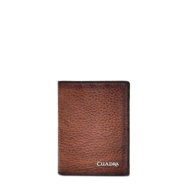 B3007VE - Cuadra Almond men's classic deerskin card holder for men