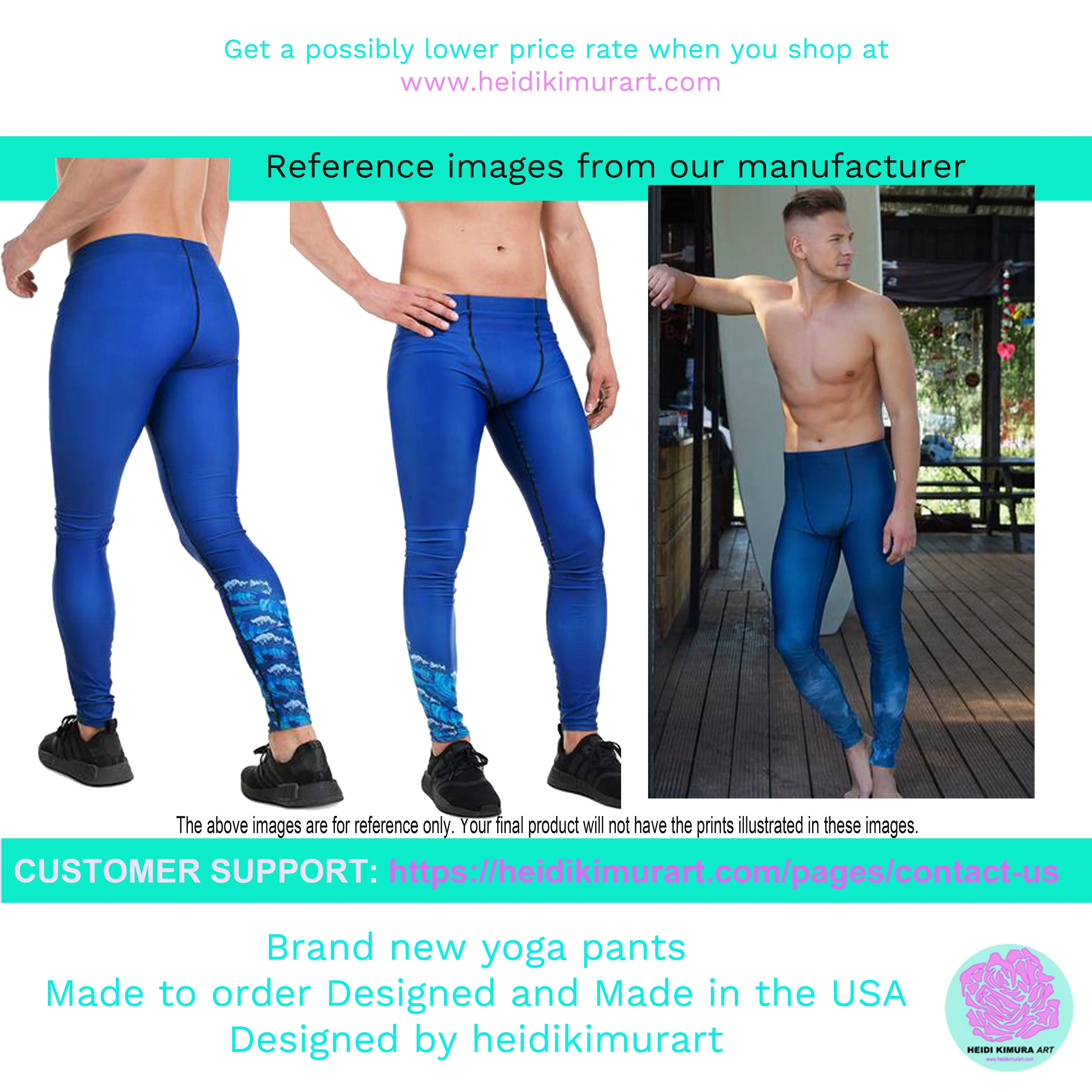 Baby Pink Men's Leggings, Solid Color Modern Meggings Compression Tights-Made in USA/EU