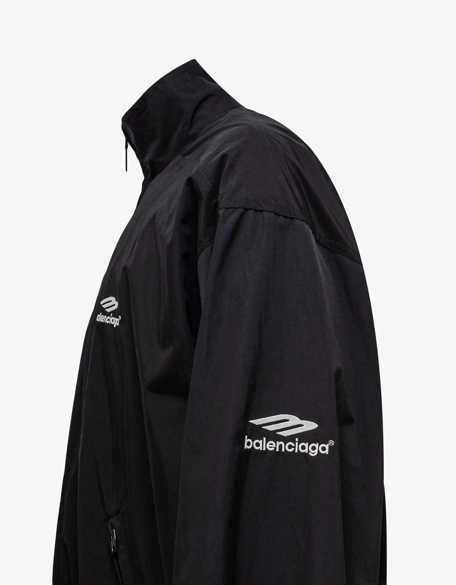 Balenciaga Black Patched Tracksuit Jacket