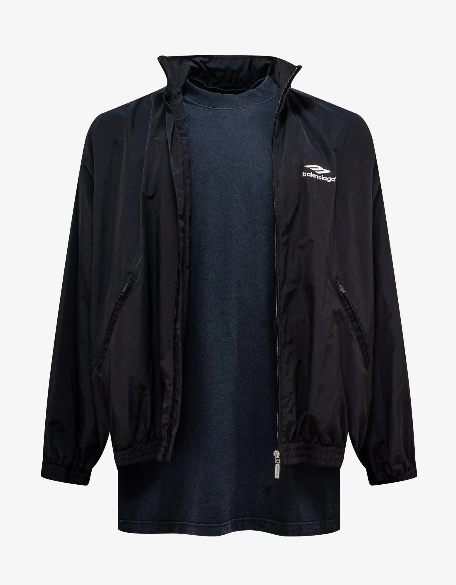 Balenciaga Black Patched Tracksuit Jacket