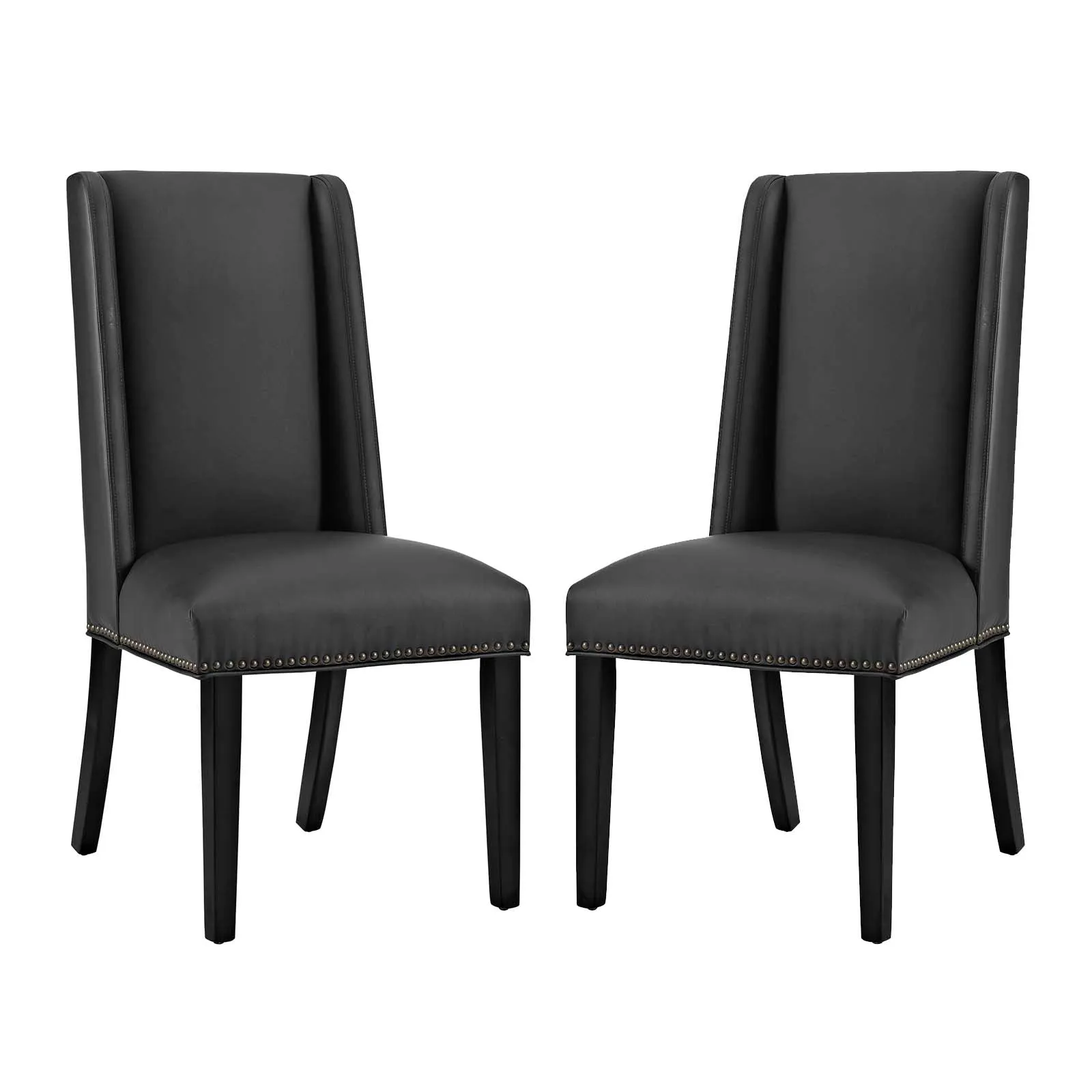 Baron Dining Chair Vinyl Set of 2