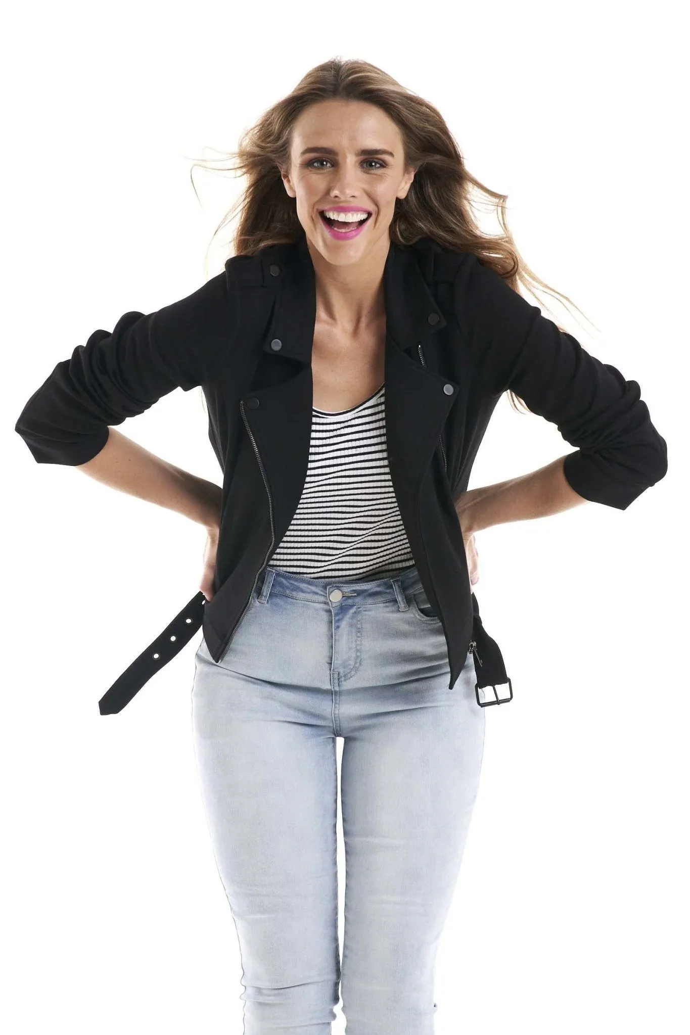 Betty Basics Esther Biker Jacket in Black