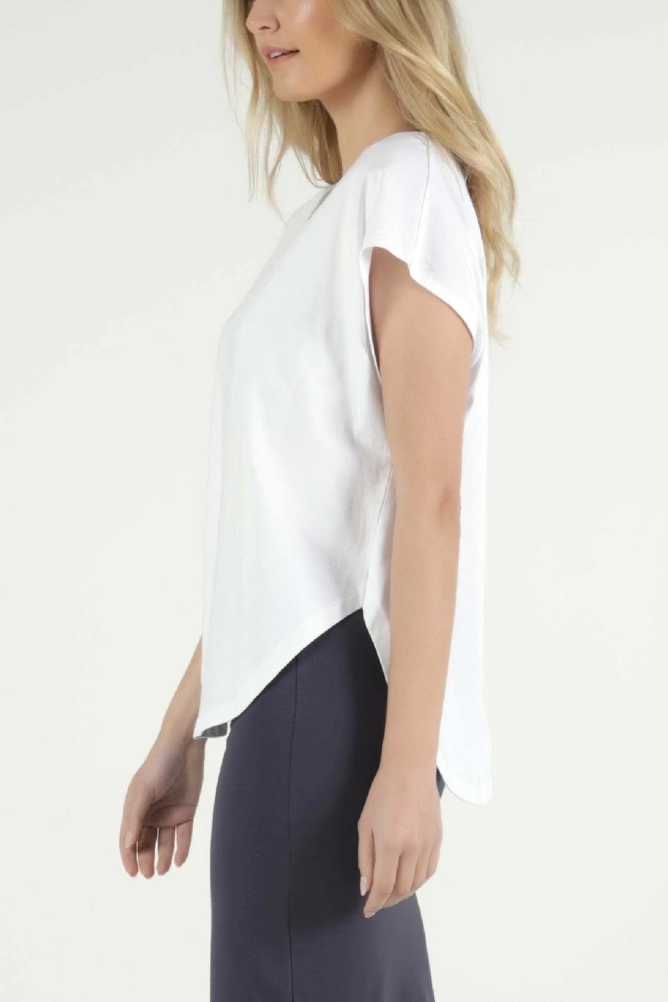 Betty Basics Tulip Top in White